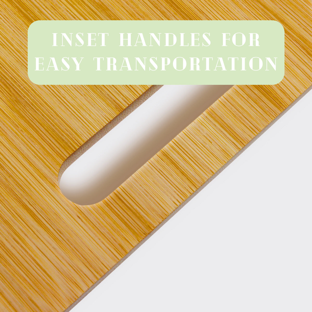 Bamboo Cutting Board Set of 3 — Hanging Boards with Hand Grip