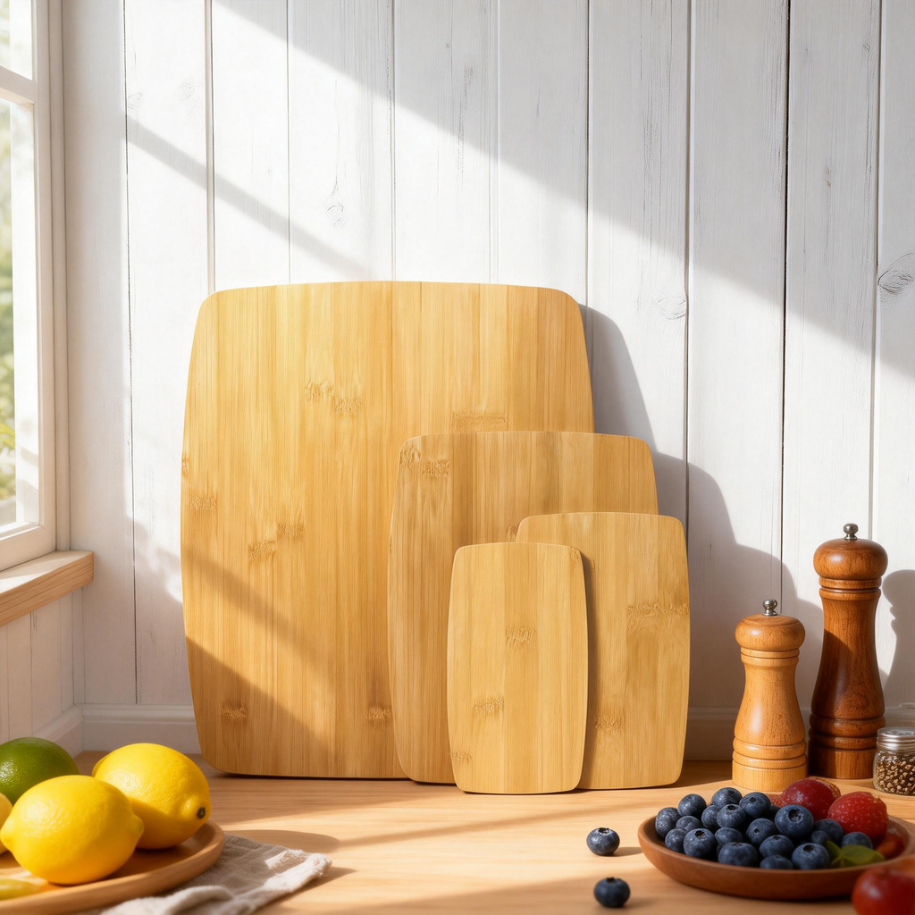 Bamboo Cutting Board Set of 4 — Extra-Large Prep Boards