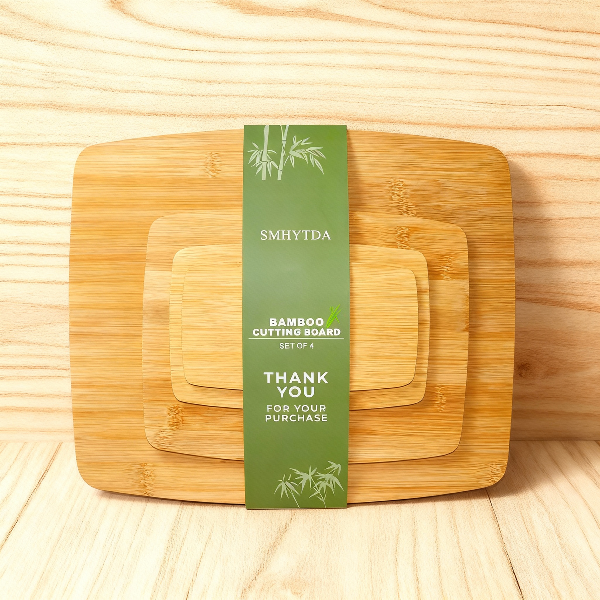 Bamboo Cutting Board Set of 4 — Extra-Large Prep Boards