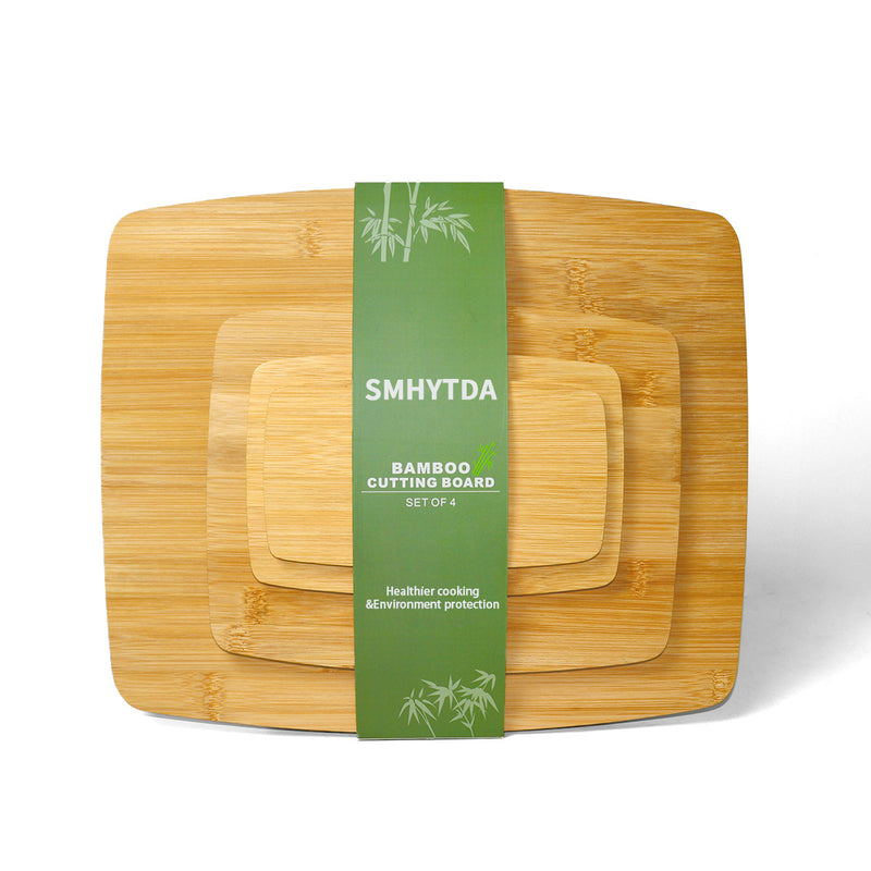 Bamboo Cutting Board Set of 4 — Extra-Large Prep Boards