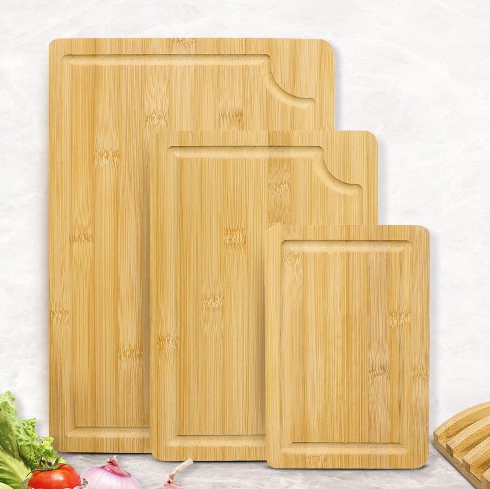 Bulk custom bamboo cutting boards chopping board set