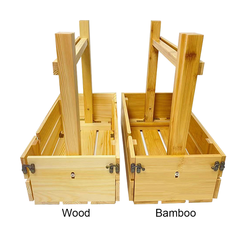 custom bamboo folding picnic basket table
