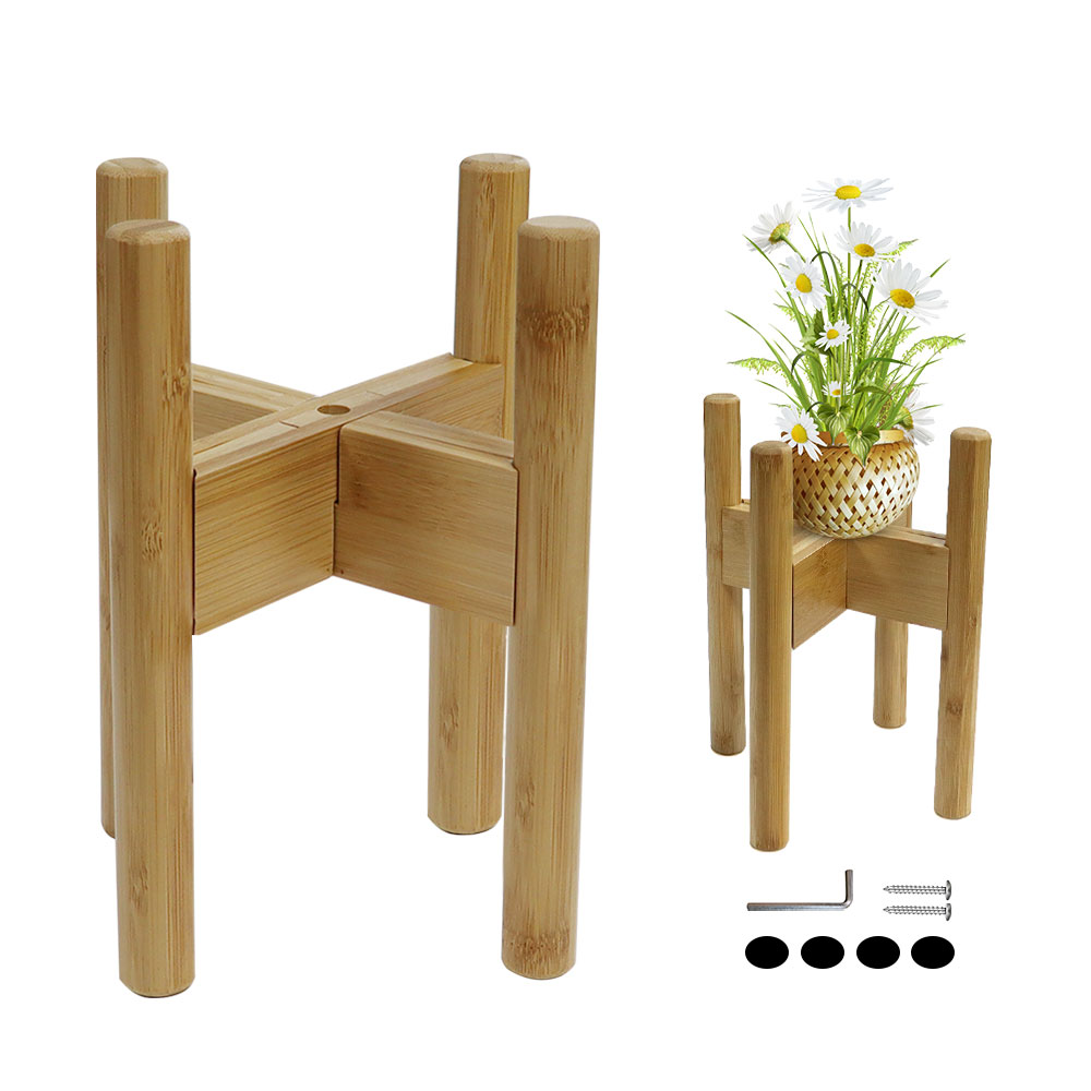 custom bamboo wooden plant stand