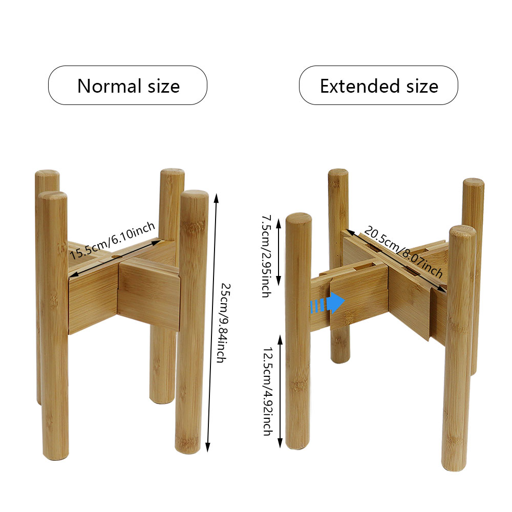 custom bamboo wooden plant stand