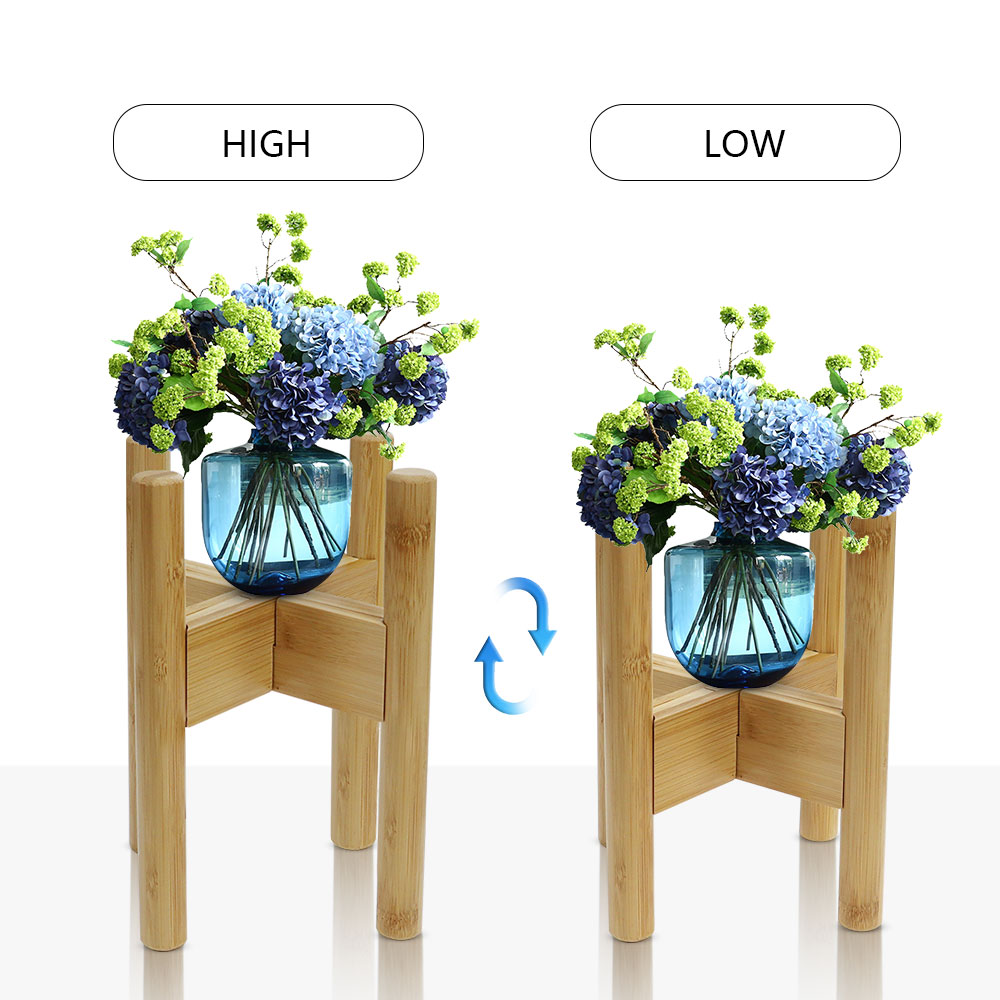 custom bamboo wooden plant stand