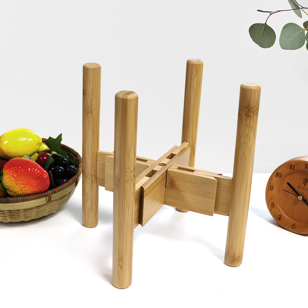 custom bamboo wooden plant stand