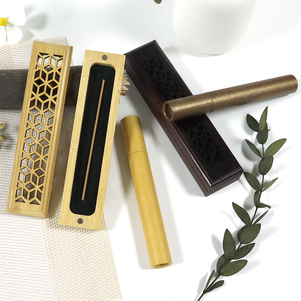 custom bamboo incense burner with package box