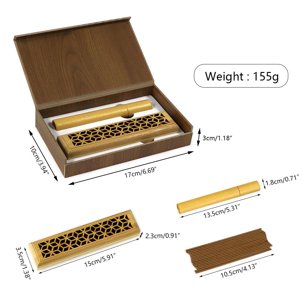 custom bamboo incense burner with package box