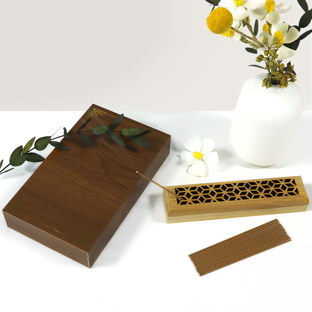 custom bamboo incense burner with package box