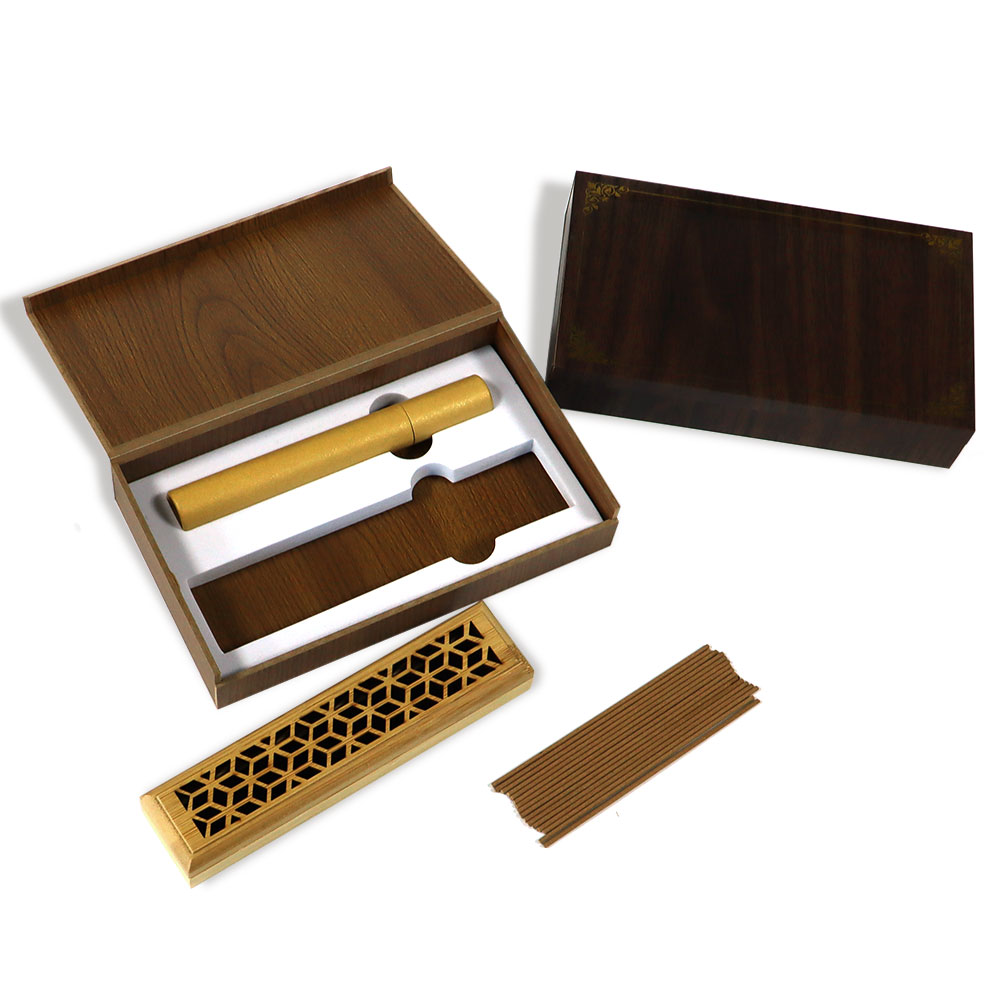 custom bamboo incense burner with package box