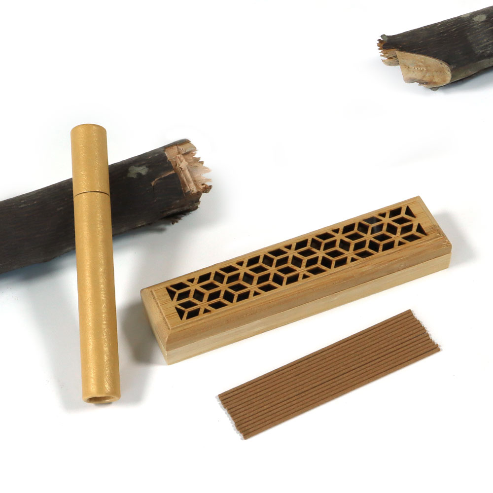custom bamboo incense burner with package box