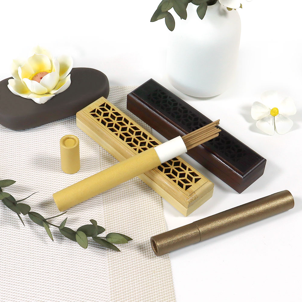 custom bamboo incense burner with package box