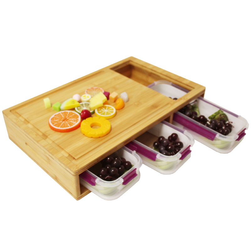 wholesale cutting board with storage containers