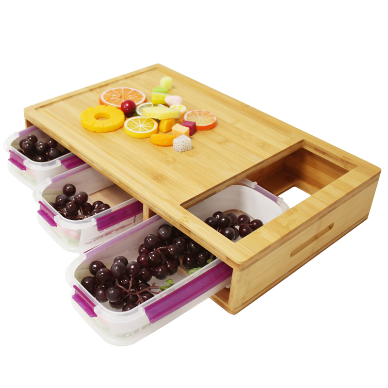 wholesale cutting board with storage containers