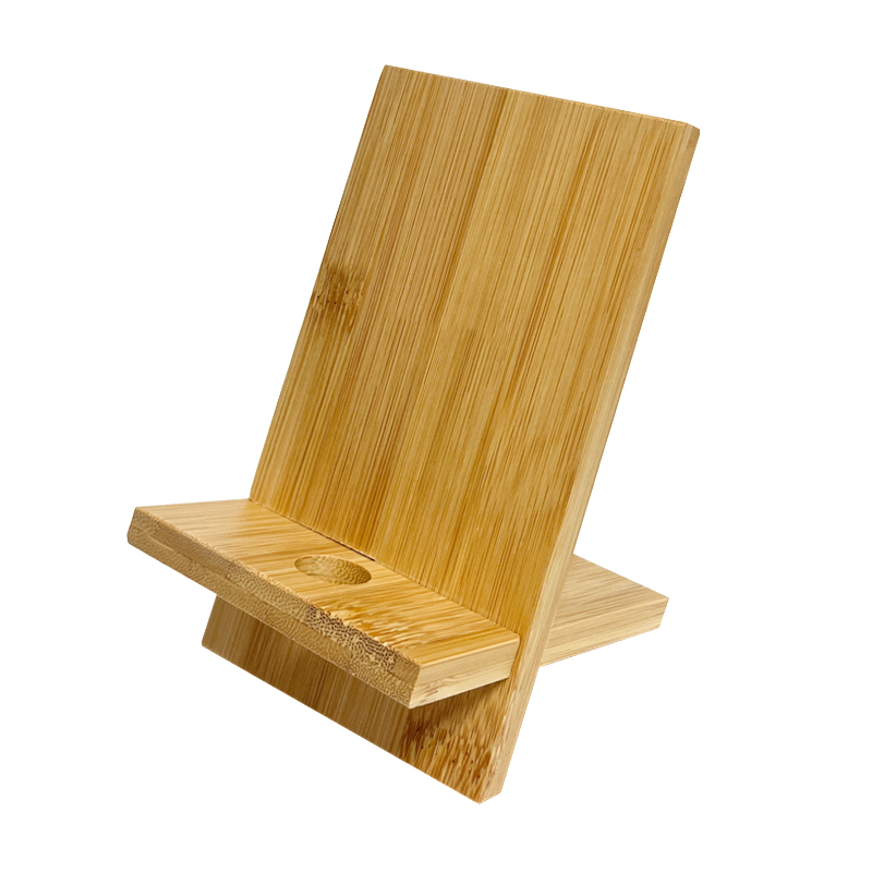 custom bamboo phone charging holder stand
