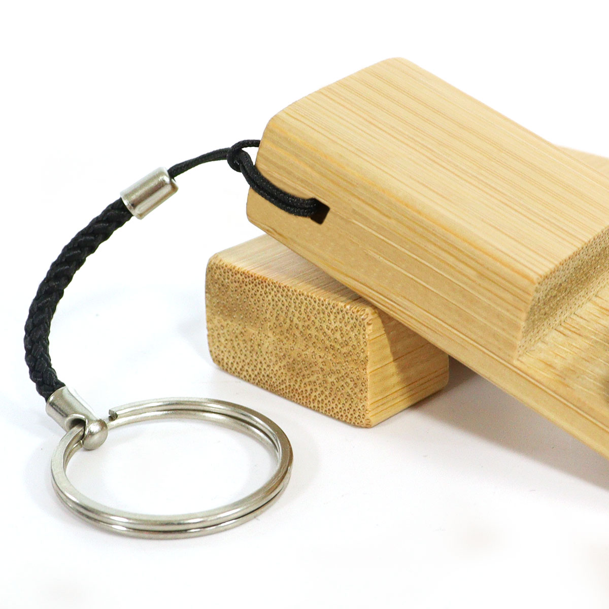custom bamboo wooden key chain phone stand