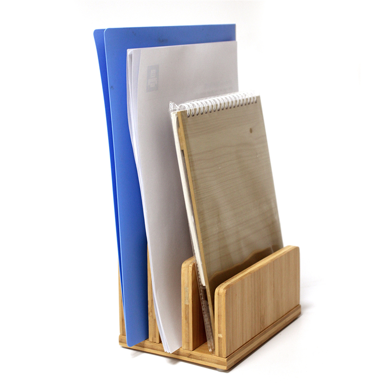 wholesale bamboo desktop file organizer