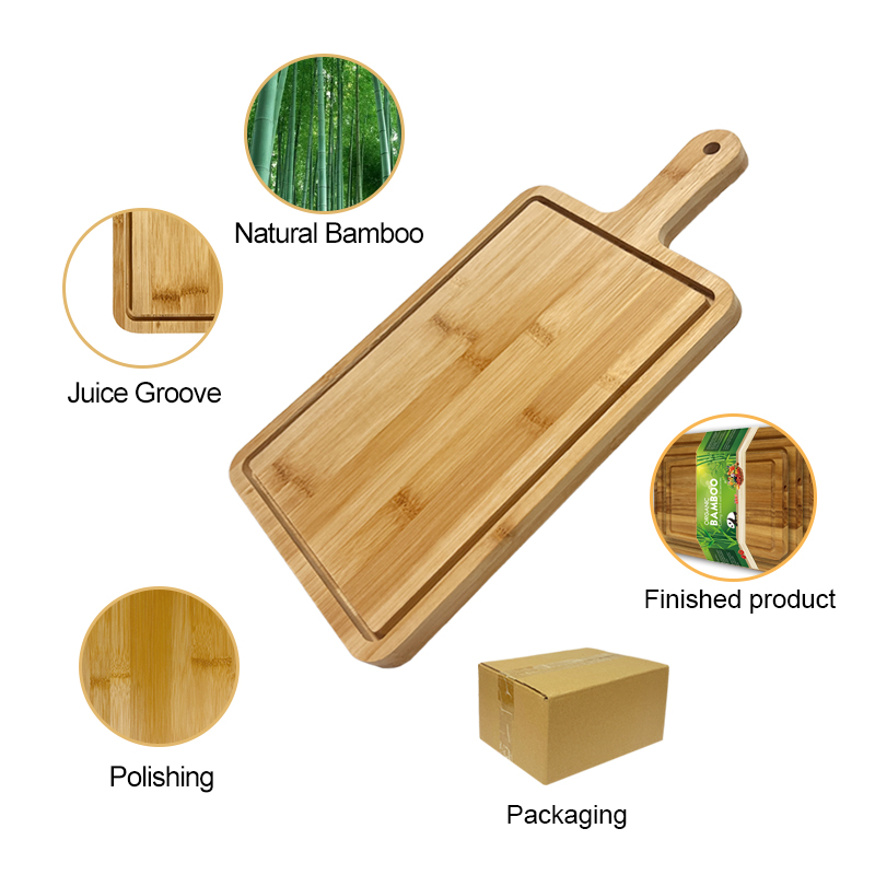 Custom bread cutting board with handle