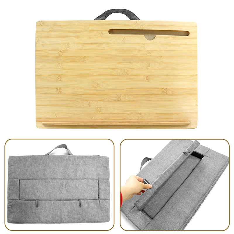 custom bamboo lap desk with cushion