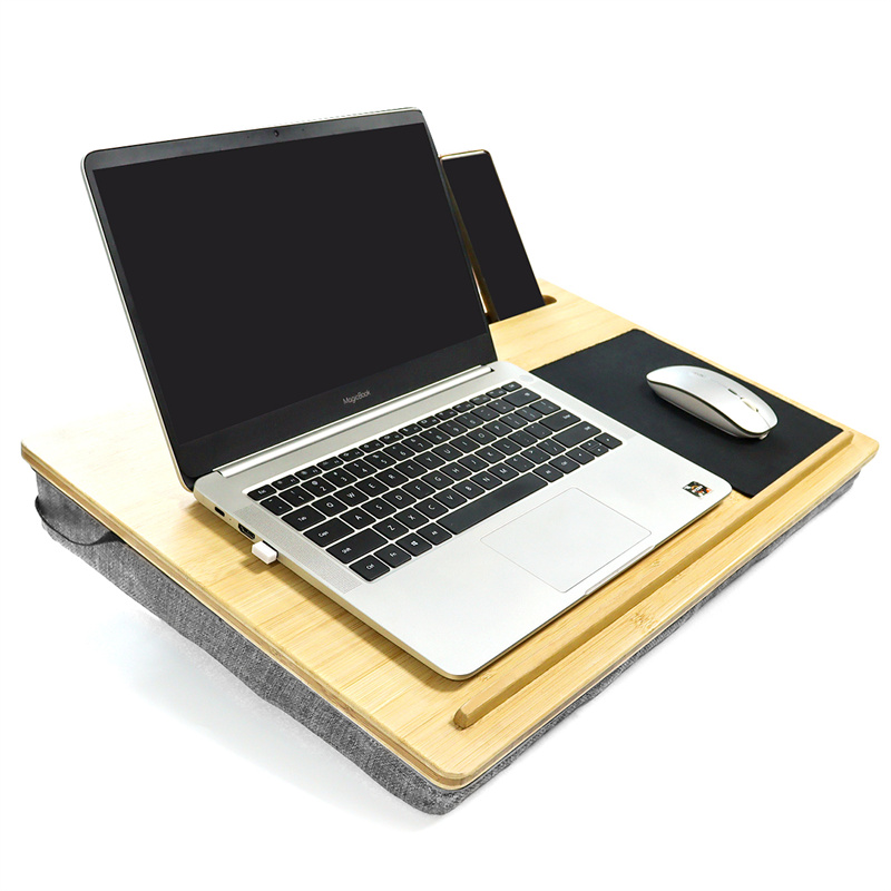 custom bamboo lap desk with cushion