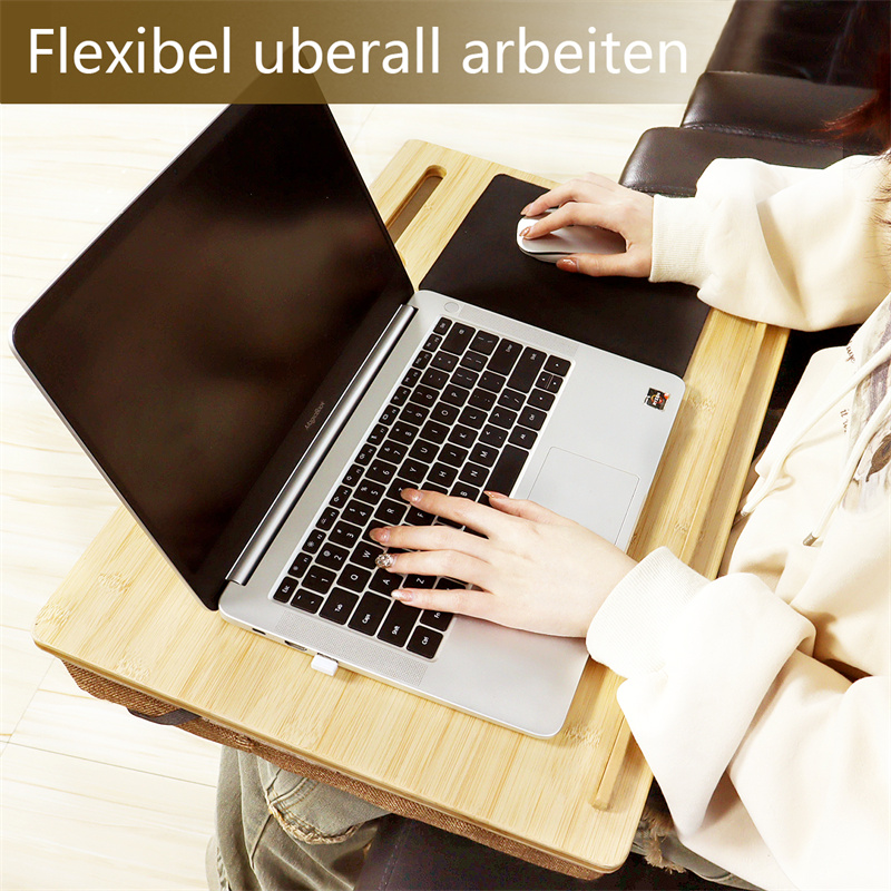custom bamboo lap desk with cushion