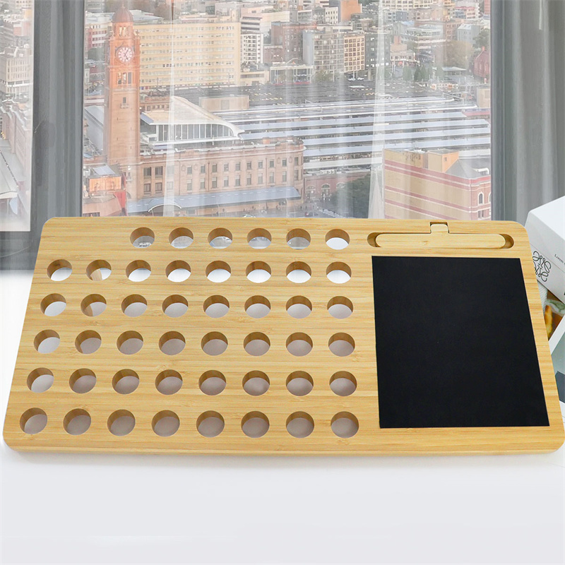 Bamboo Lap Board with Mouse Pad and Phone Holder
