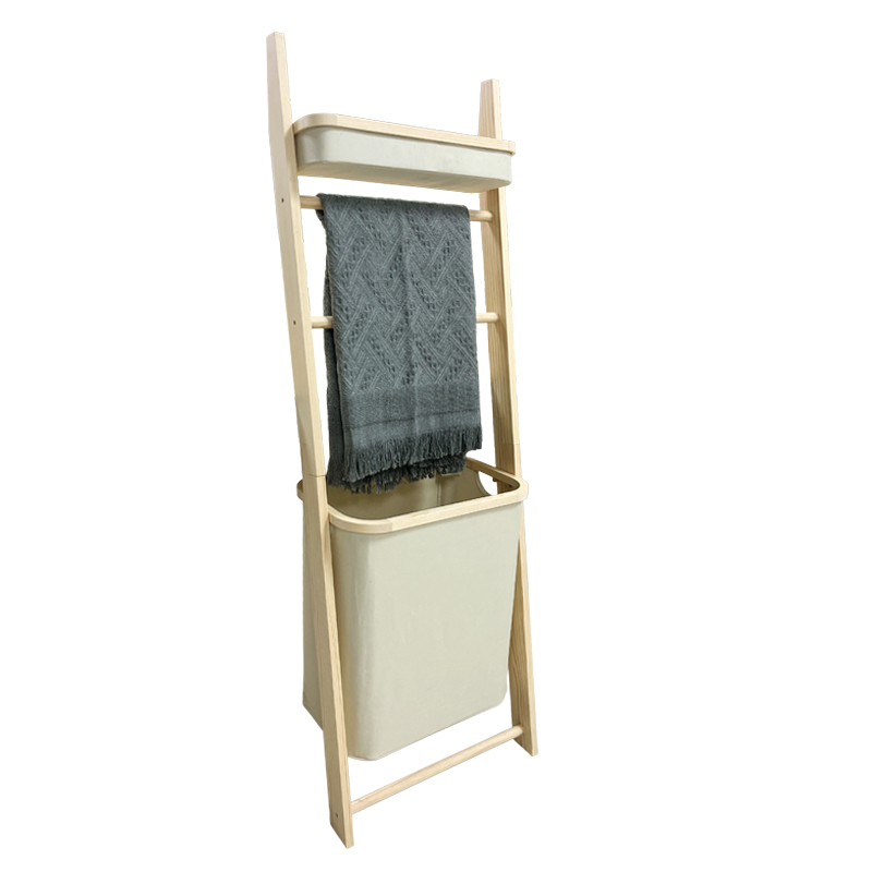 custom bamboo wall ladder towel rack