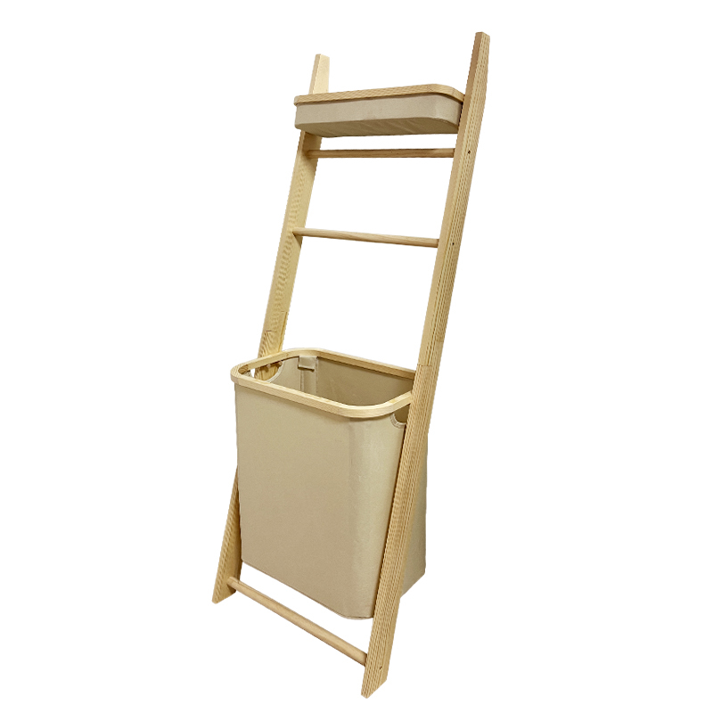 custom bamboo wall ladder towel rack