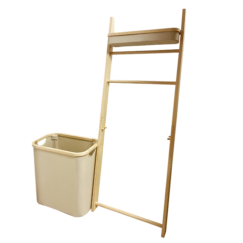 custom bamboo wall ladder towel rack