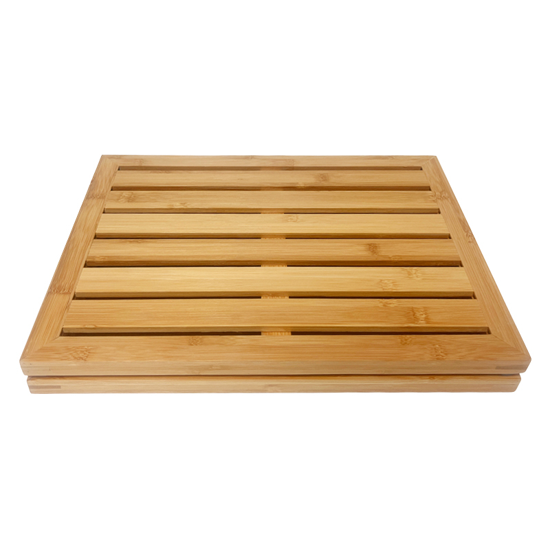 Custom bamboo bath mat foldable