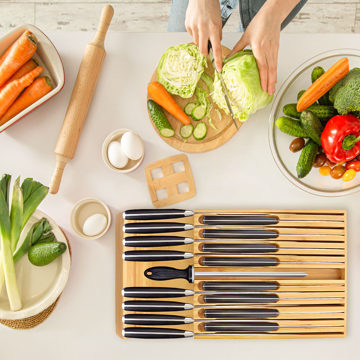 Wholesale knife drawer organizer