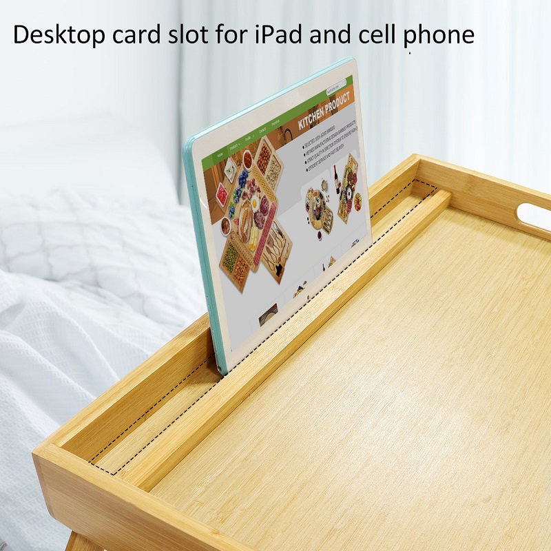 custom rectangular bed serving tray table with legs