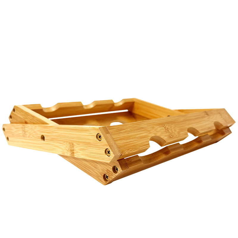 custom bamboo wood wine rack