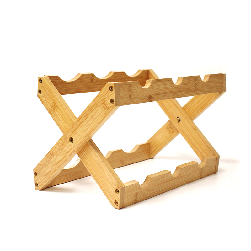 custom bamboo wood wine rack