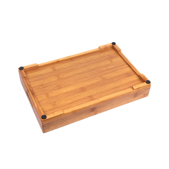 custom bamboo tea tray with drain