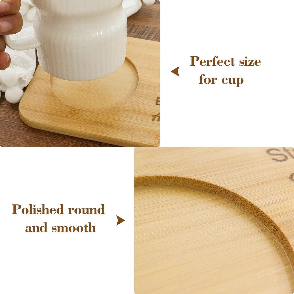 custom bamboo tea and biscuits tray