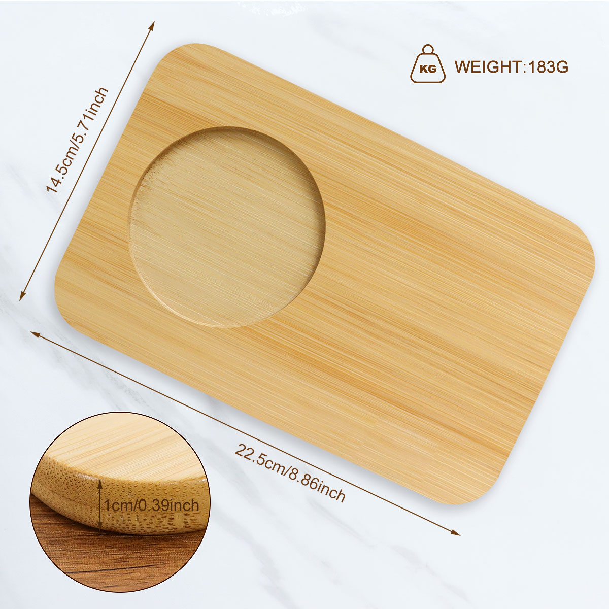 custom bamboo tea and biscuits tray