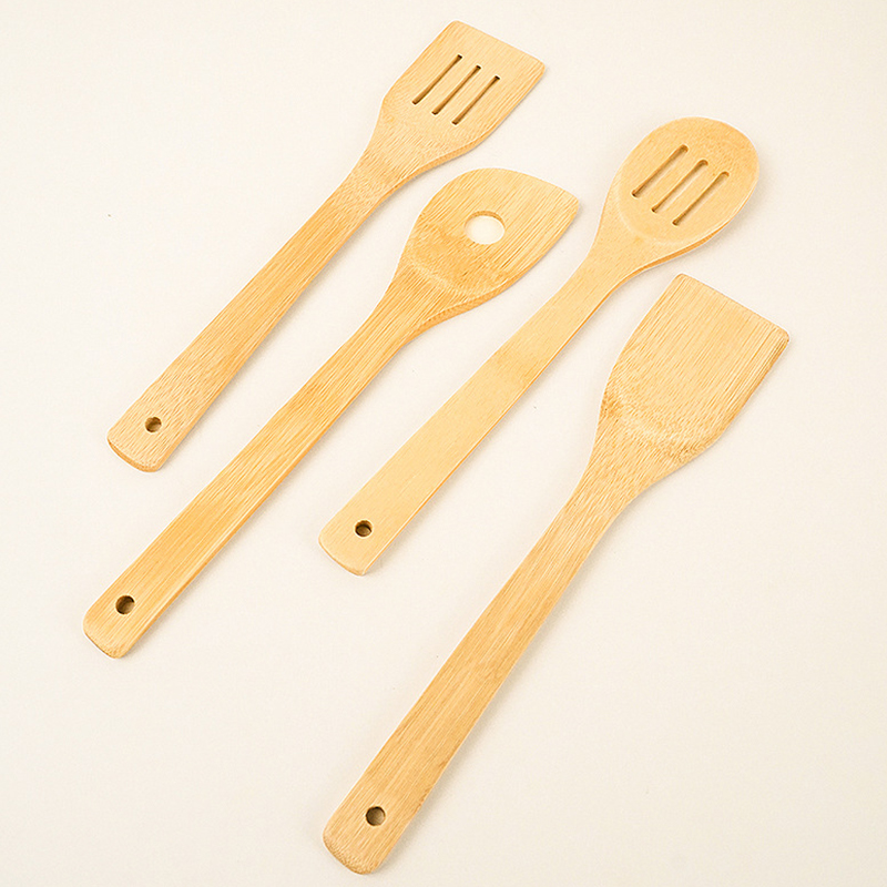 Bamboo wooden kitchen utensils set for wholesale