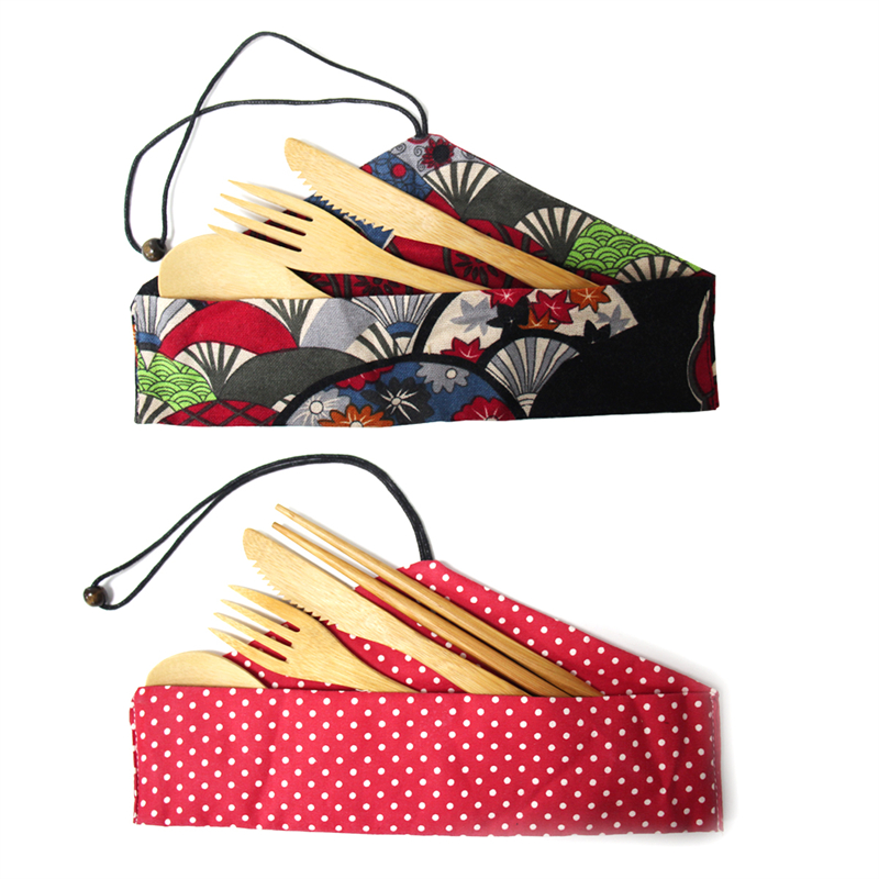 Wholesale bamboo cutlery set