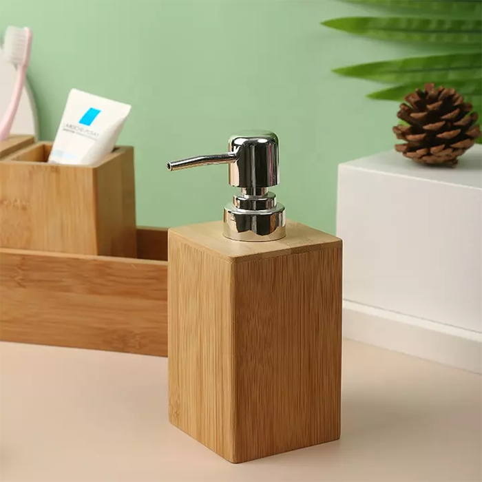 Wholesale bamboo bathroom accessories set