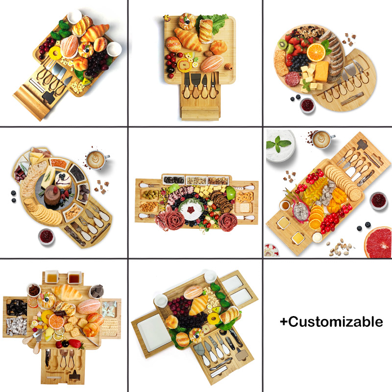 Custom bamboo cheese board with 1 drawer Custom bamboo cheese board with 1 drawer