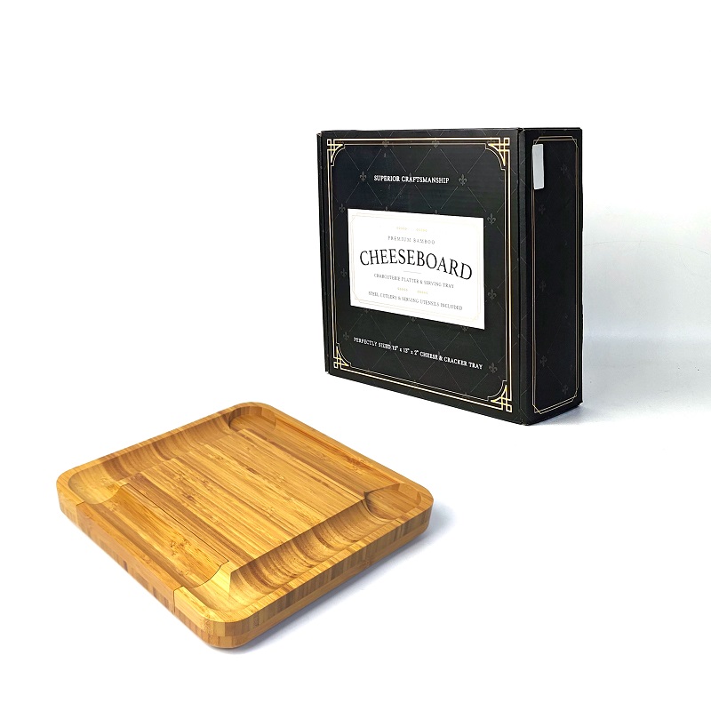 Custom bamboo cheese board with 1 drawer