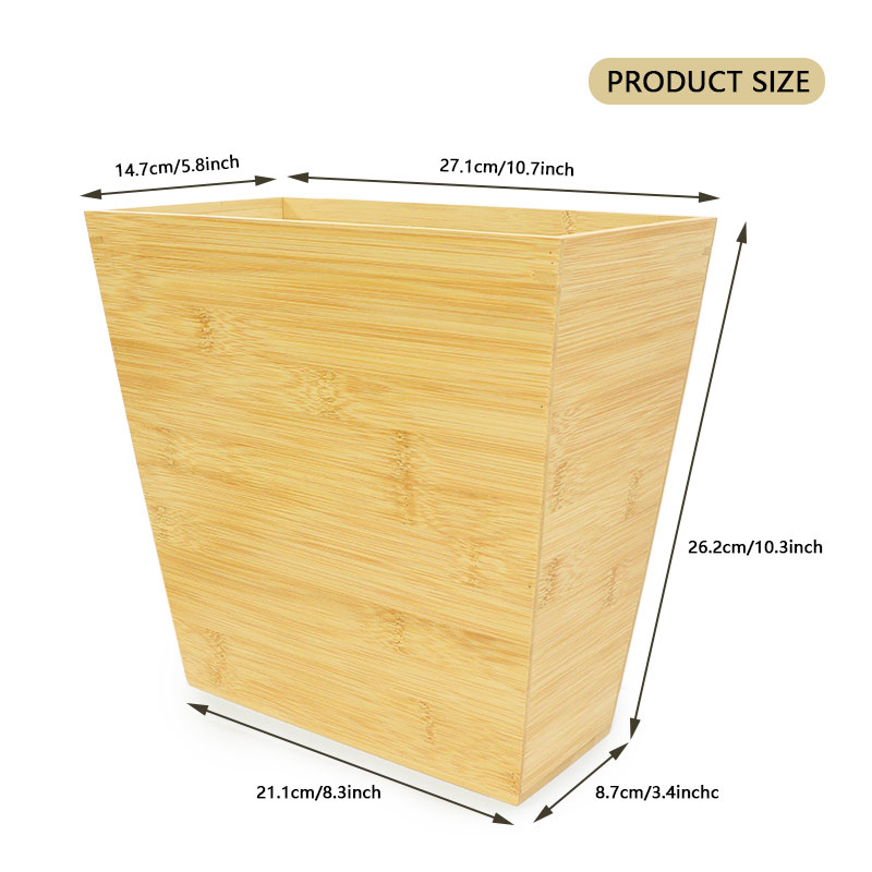 custom bamboo trash can