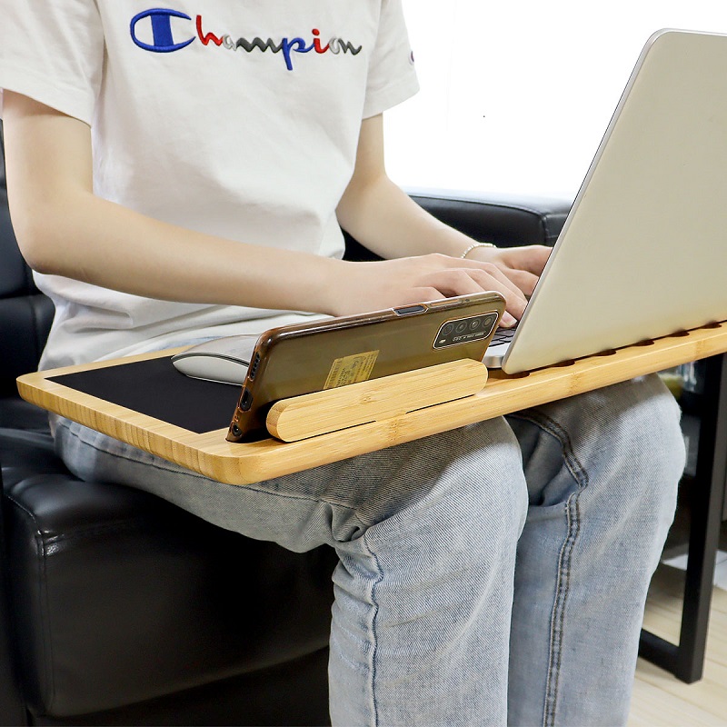 custom bamboo laptop table with vent holes