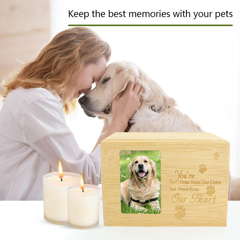 custom wooden bamboo pet urn