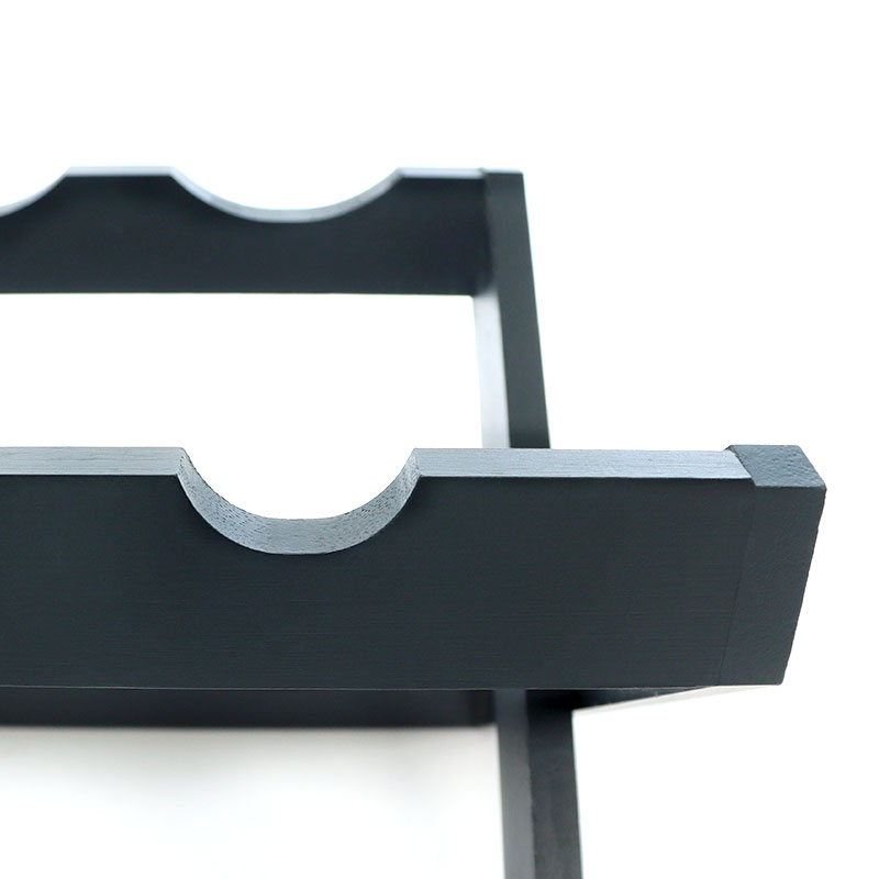 Black foldable wine bottle rack