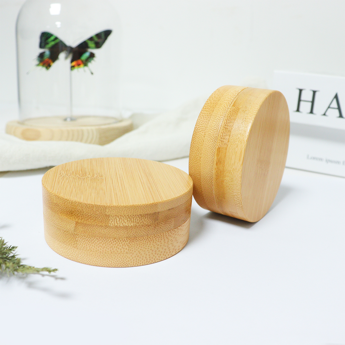 Bamboo Empty Cosmetic Jars Customised Makeup Organizer Wholesale Cosmetic Jar