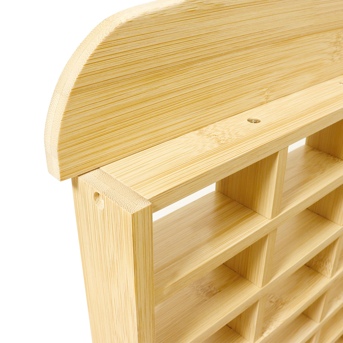 60 Grids Bamboo Car Model Display Stand with Storage Shelves for Collectibles