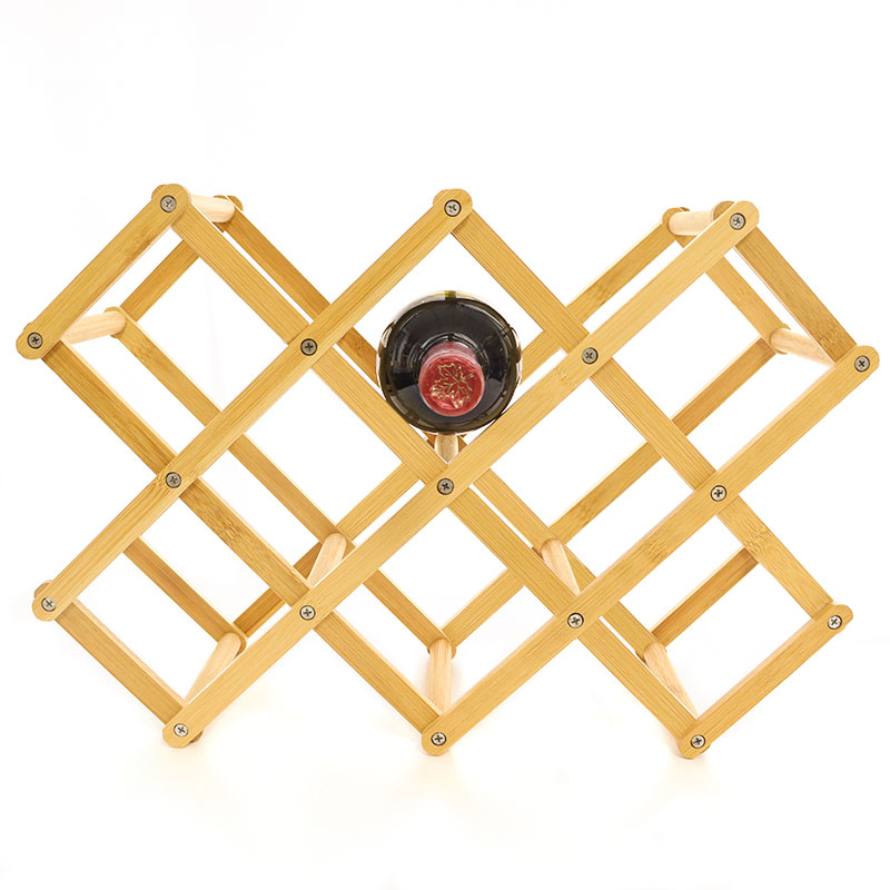 10 Slot Foldable Wine Rack Table Free Standing Bottle Wine Racks Shelves 