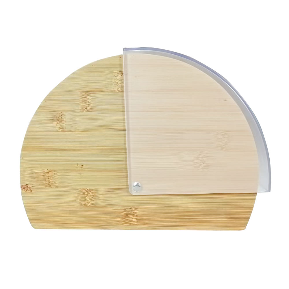 Acrylic easy glide cover bamboo bread bin box